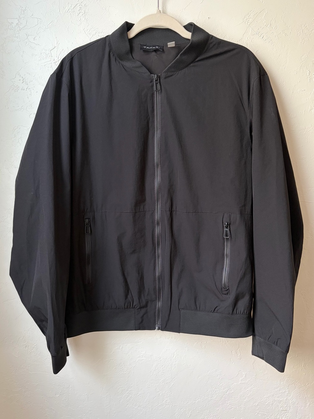 Tahari Men’s Black Lightweight Bomber Jacket Size Large